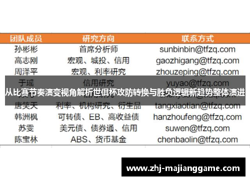 从比赛节奏演变视角解析世俱杯攻防转换与胜负逻辑新趋势整体演进 从比赛节奏演变视角解析世俱杯攻防转换与胜负逻辑新趋势整体演进